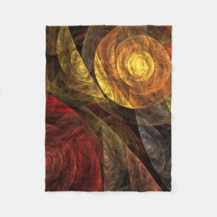Sun Flower Floral Modern Abstract Art Pattern Fleece Blanket
