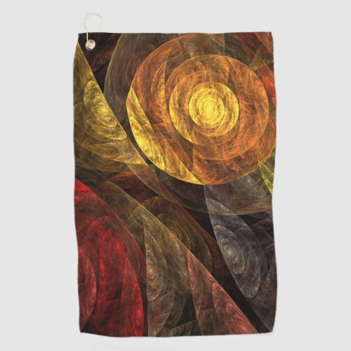 Sun Flower Floral Modern Abstract Art Pattern Golf Towel