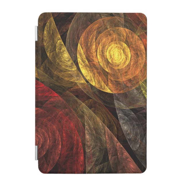 Sun Flower Floral Modern Abstract Art Pattern iPad Mini Cover (Front)