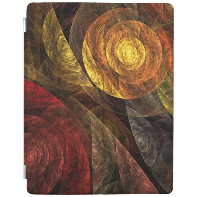 Sun Flower Floral Modern Abstract Art Pattern iPad Smart Cover (Front)
