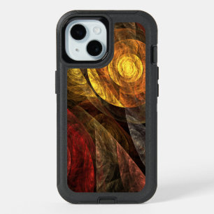 Sun Flower Floral Modern Abstract Art Pattern iPhone 15 Case