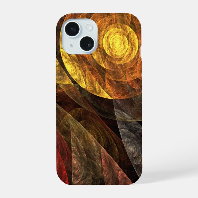 Sun Flower Floral Modern Abstract Art Pattern iPhone 15 Case (Back)