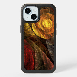 Sun Flower Floral Modern Abstract Art Pattern iPhone 15 Case