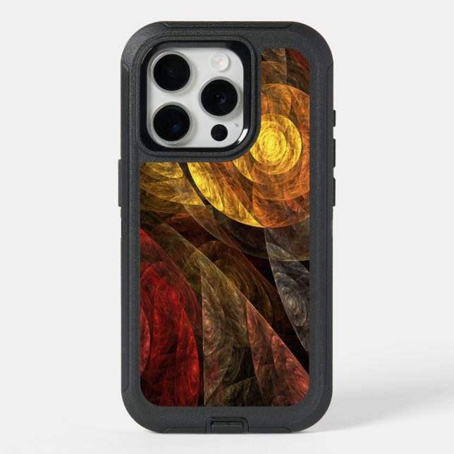 Sun Flower Floral Modern Abstract Art Pattern iPhone 15 Pro Case (Back)