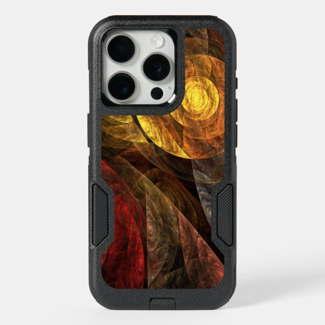 Sun Flower Floral Modern Abstract Art Pattern iPhone 15 Pro Case (Back)