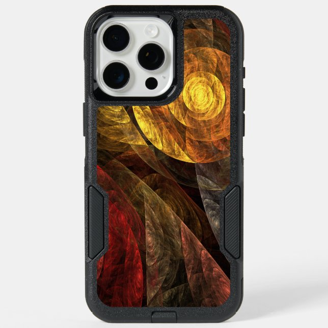 Sun Flower Floral Modern Abstract Art Pattern iPhone 15 Pro Max Case (Back)