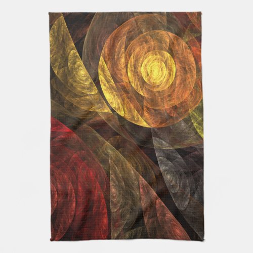 Sun Flower Floral Modern Abstract Art Pattern Kitchen Towel