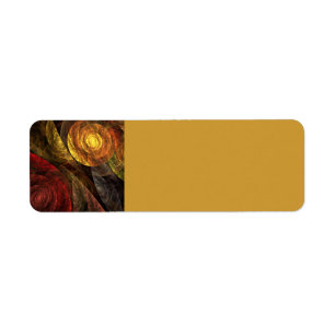 Sun Flower Floral Modern Abstract Art Pattern Label
