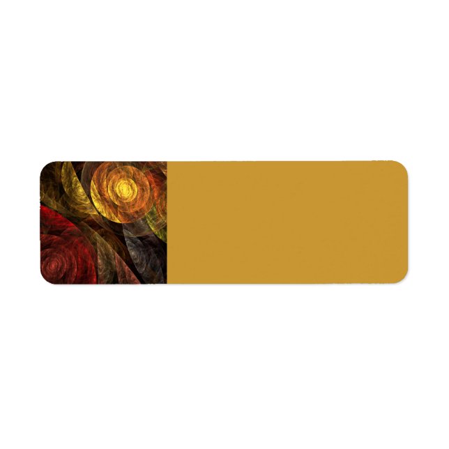 Sun Flower Floral Modern Abstract Art Pattern Label (Front)