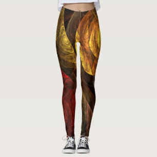Sun Flower Floral Modern Abstract Art Pattern Leggings