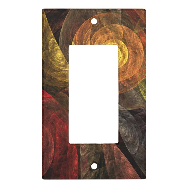Sun Flower Floral Modern Abstract Art Pattern Light Switch Cover (Front)