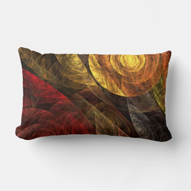 Sun Flower Floral Modern Abstract Art Pattern Lumbar Pillow (Front)