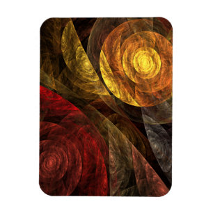 Sun Flower Floral Modern Abstract Art Pattern Magnet