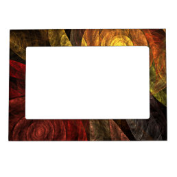 Sun Flower Floral Modern Abstract Art Pattern Magnetic Photo Frame