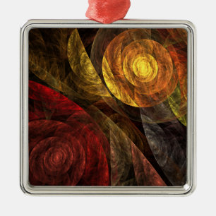 Sun Flower Floral Modern Abstract Art Pattern Metal Ornament