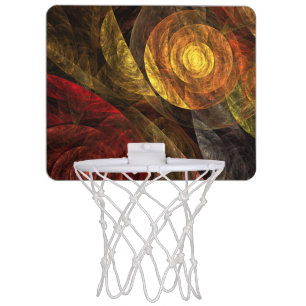 Sun Flower Floral Modern Abstract Art Pattern Mini Basketball Hoop