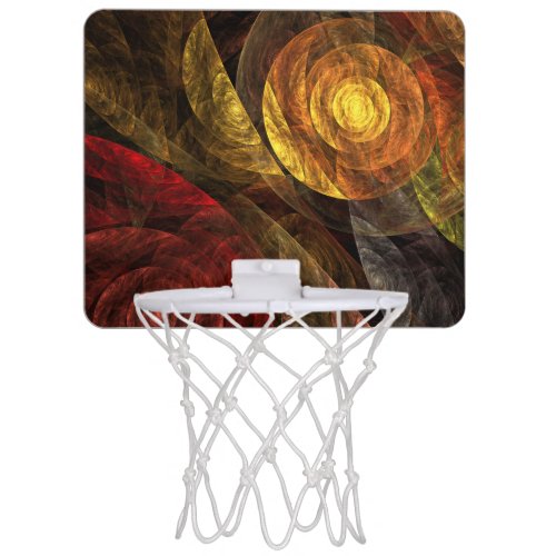 Sun Flower Floral Modern Abstract Art Pattern Mini Basketball Hoop