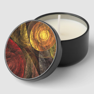 Sun Flower Floral Modern Abstract Art Pattern Mini Candle Favors