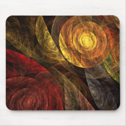 Sun Flower Floral Modern Abstract Art Pattern Mouse Pad