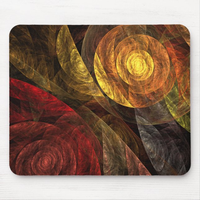 Sun Flower Floral Modern Abstract Art Pattern Mouse Pad (Front)