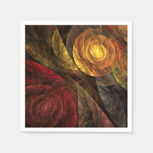 Sun Flower Floral Modern Abstract Art Pattern Napkins