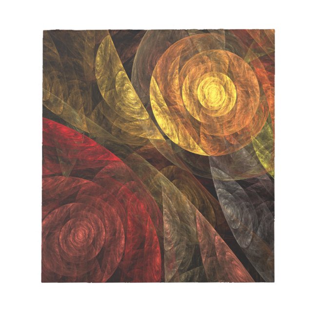Sun Flower Floral Modern Abstract Art Pattern Notepad (Front)