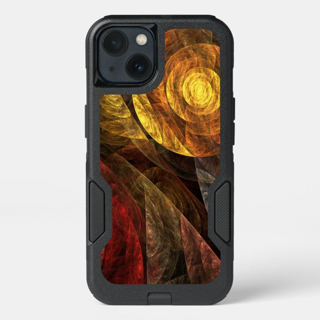 Sun Flower Floral Modern Abstract Art Pattern Otterbox iPhone Case (Back)