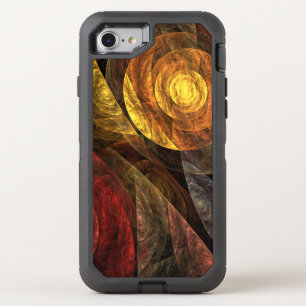 Sun Flower Floral Modern Abstract Art Pattern OtterBox Defender iPhone SE/8/7 Case