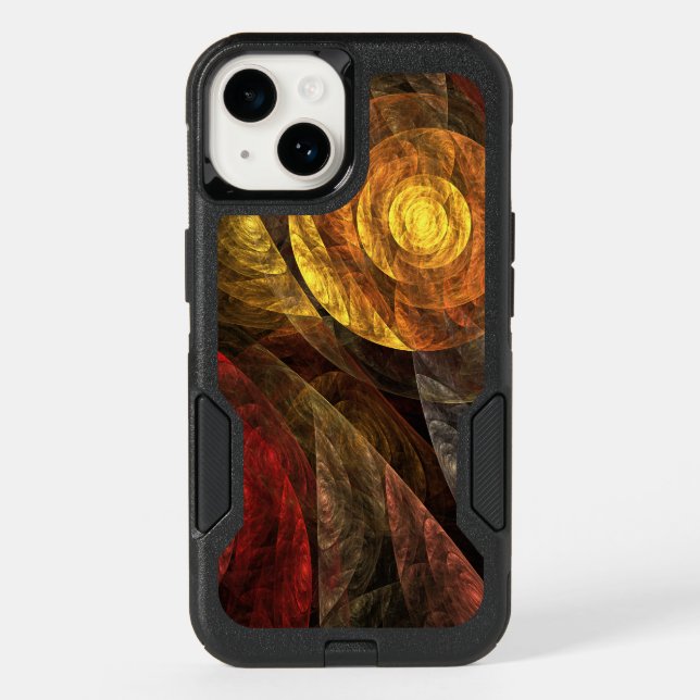 Sun Flower Floral Modern Abstract Art Pattern Otterbox iPhone Case (Back)
