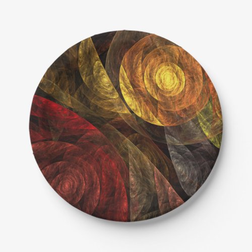 Sun Flower Floral Modern Abstract Art Pattern Paper Plates