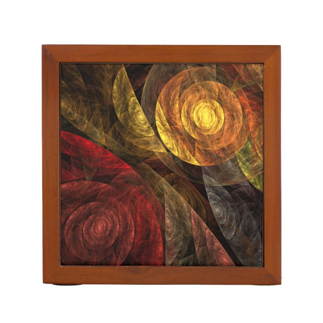 Sun Flower Floral Modern Abstract Art Pattern Pencil Holder (Front)