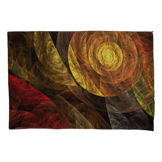 Sun Flower Floral Modern Abstract Art Pattern Pillowcase (Front)