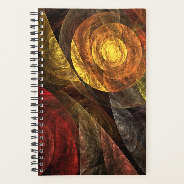Sun Flower Floral Modern Abstract Art Pattern Planner (Front)