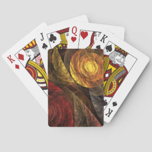 Sun Flower Floral Modern Abstract Art Pattern Poker Cards