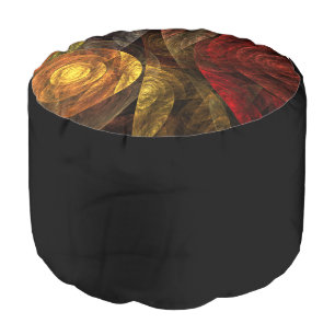 Sun Flower Floral Modern Abstract Art Pattern Pouf