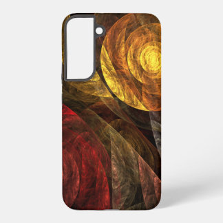 Sun Flower Floral Modern Abstract Art Pattern Samsung Galaxy S22+ Case