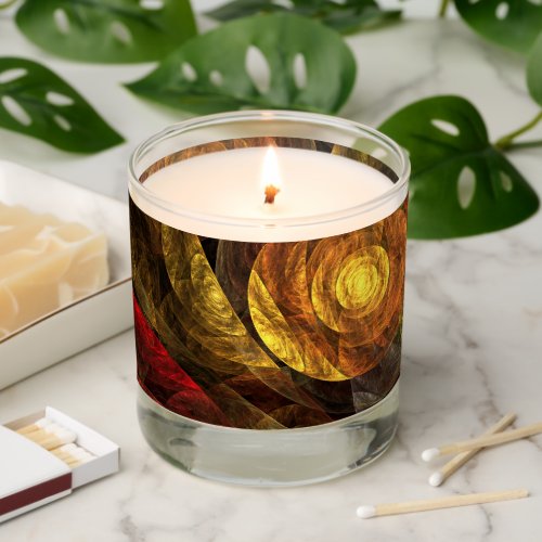 Sun Flower Floral Modern Abstract Art Pattern Scented Candle