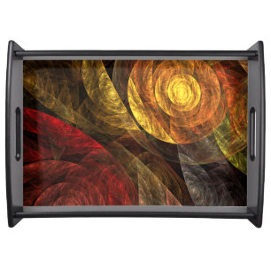 Sun Flower Floral Modern Abstract Art Pattern Serving Tray