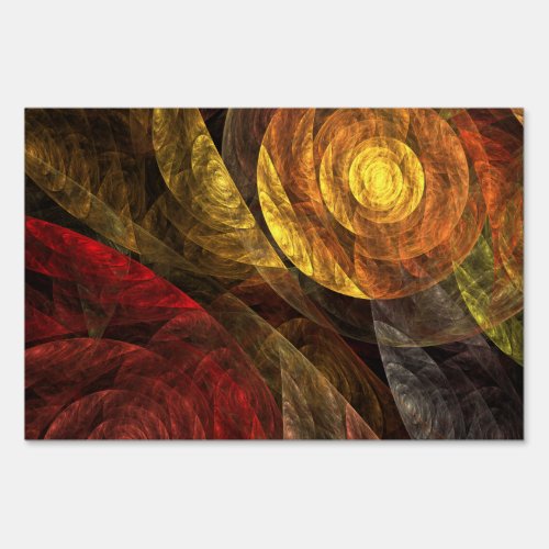 Sun Flower Floral Modern Abstract Art Pattern Sign