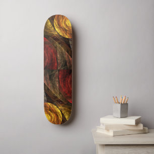 Sun Flower Floral Modern Abstract Art Pattern Skateboard