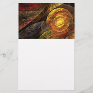 Sun Flower Floral Modern Abstract Art Pattern Stationery