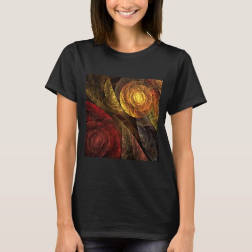 Sun Flower Floral Modern Abstract Art Pattern T_Shirt