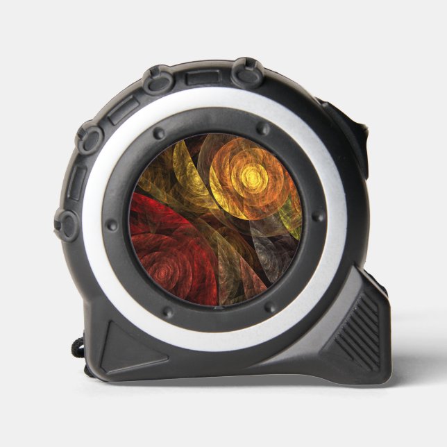 Sun Flower Floral Modern Abstract Art Pattern Tape Measure (Front)