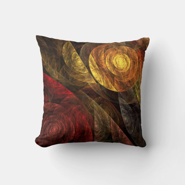 Sun Flower Floral Modern Abstract Art Pattern Throw Pillow (Front)