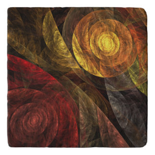 Sun Flower Floral Modern Abstract Art Pattern Trivet