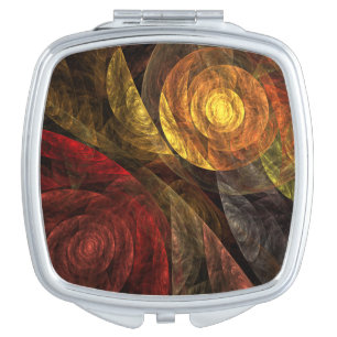 Sun Flower Floral Modern Abstract Art Pattern Vanity Mirror
