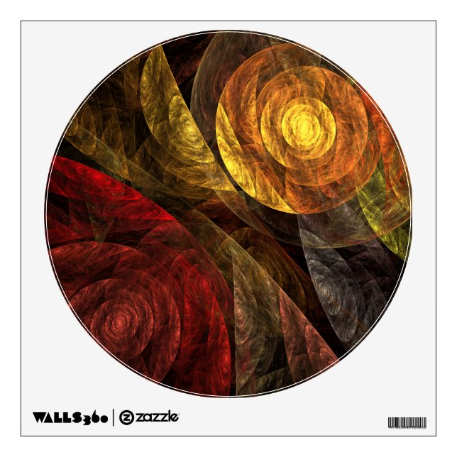 Sun Flower Floral Modern Abstract Art Pattern Wall Sticker (Front)