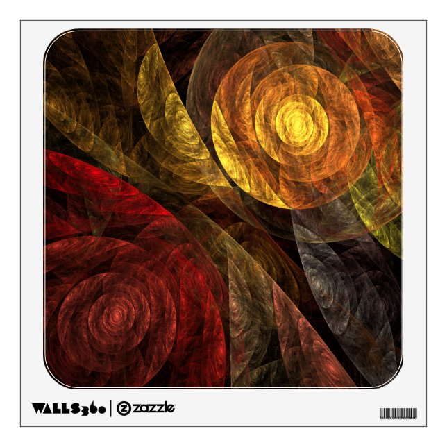 Sun Flower Floral Modern Abstract Art Pattern Wall Sticker (Front)