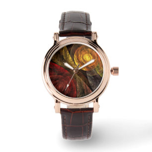 Sun Flower Floral Modern Abstract Art Pattern Watch