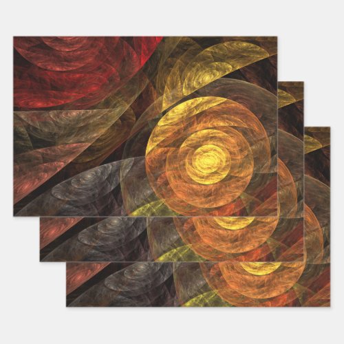 Sun Flower Floral Modern Abstract Art Pattern Wrapping Paper Sheets